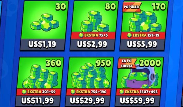 Brawl Stars Endirimli 2 000 💎